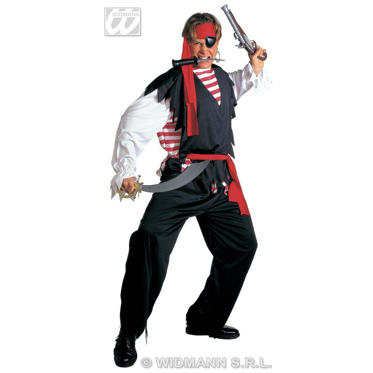 Op deze afbeelding zie je een Accessoires, van het merk Widmann. Piratenzwaard Met Ooglap