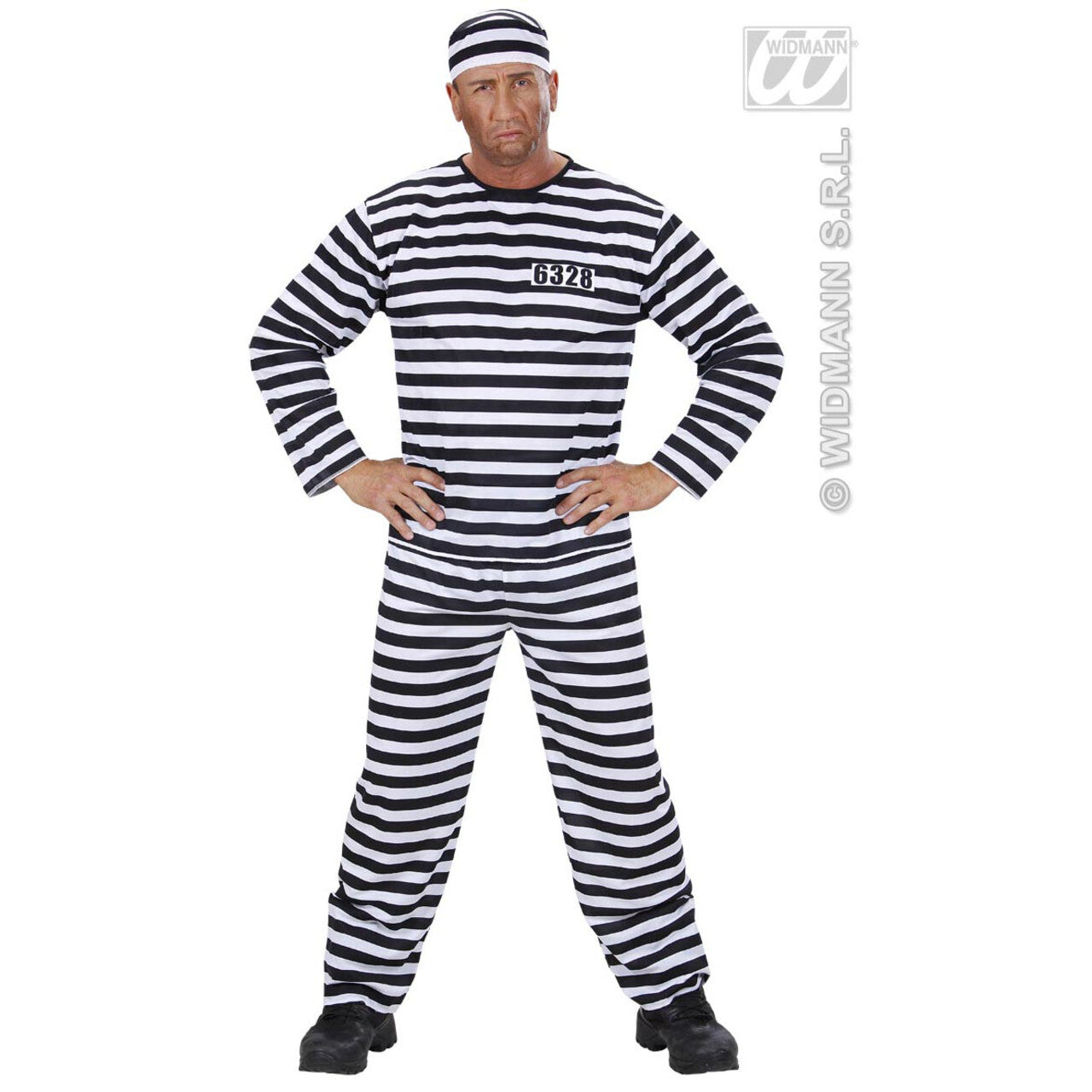 Op deze afbeelding zie je een Kostuums, van het merk Widmann. Traditionele Gevangene Kostuum Man