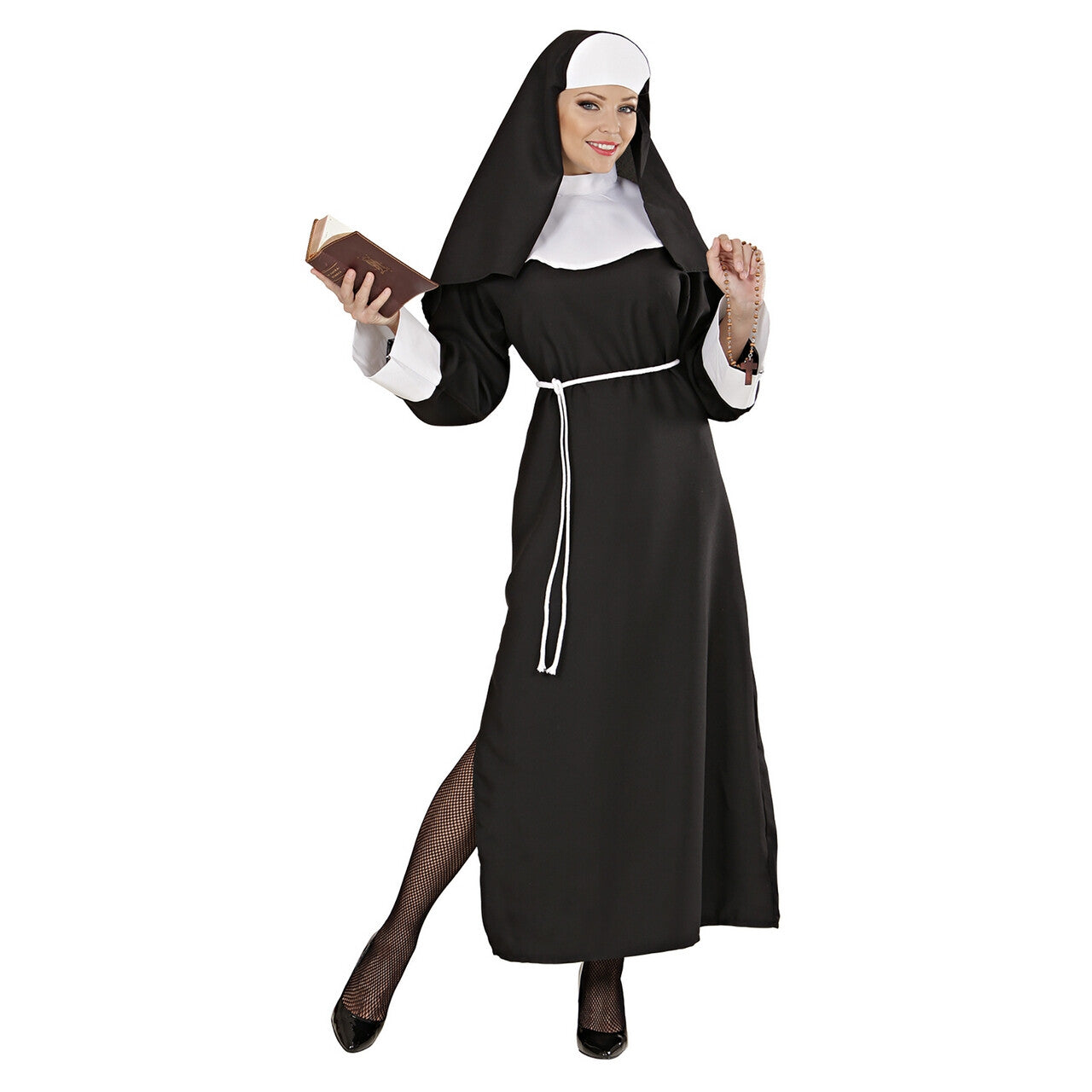Op deze afbeelding zie je een Kostuums, van het merk Widmann. Luxe Non Carmela Sister Act Kostuum Vrouw