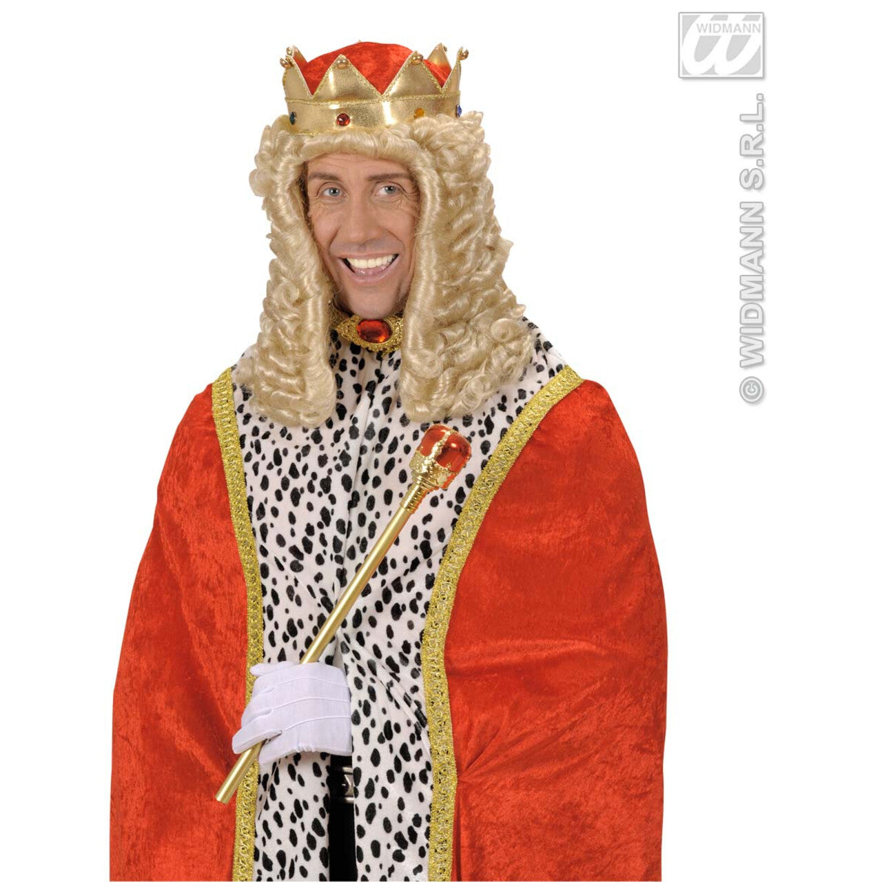 Op deze afbeelding zie je een Accessoires, van het merk Widmann. Kroon Koning Met Edelstenen