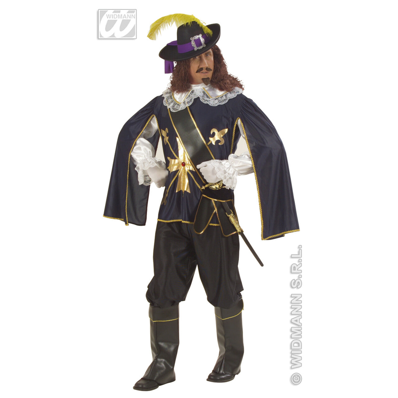 Op deze afbeelding zie je een Accessoires, van het merk Widmann. Zwaard Ceintuur, Lederlook