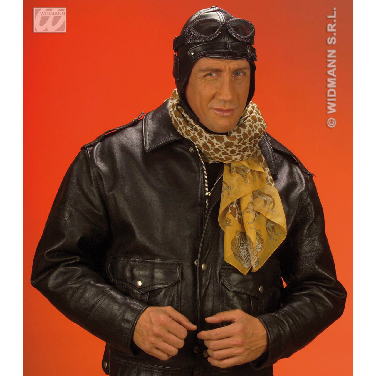 Op deze afbeelding zie je een Accessoires, van het merk Widmann. Hoed Aviator, Lederlook