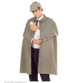 Schwere Graue Cape Mit Kragen, 100 Zentimeter