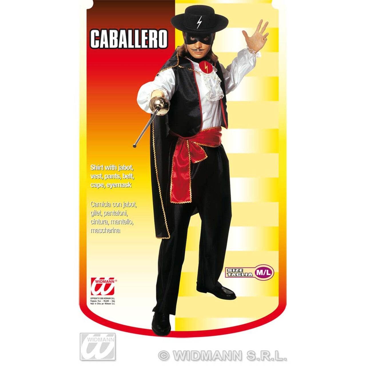 Op deze afbeelding zie je een Kostuums, van het merk Widmann. Caballero Espada Kostuum Man