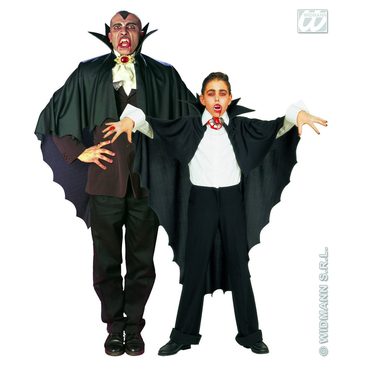 Op deze afbeelding zie je een Accessoires, van het merk Widmann. Cape Vampier Met Kraag Kostuum