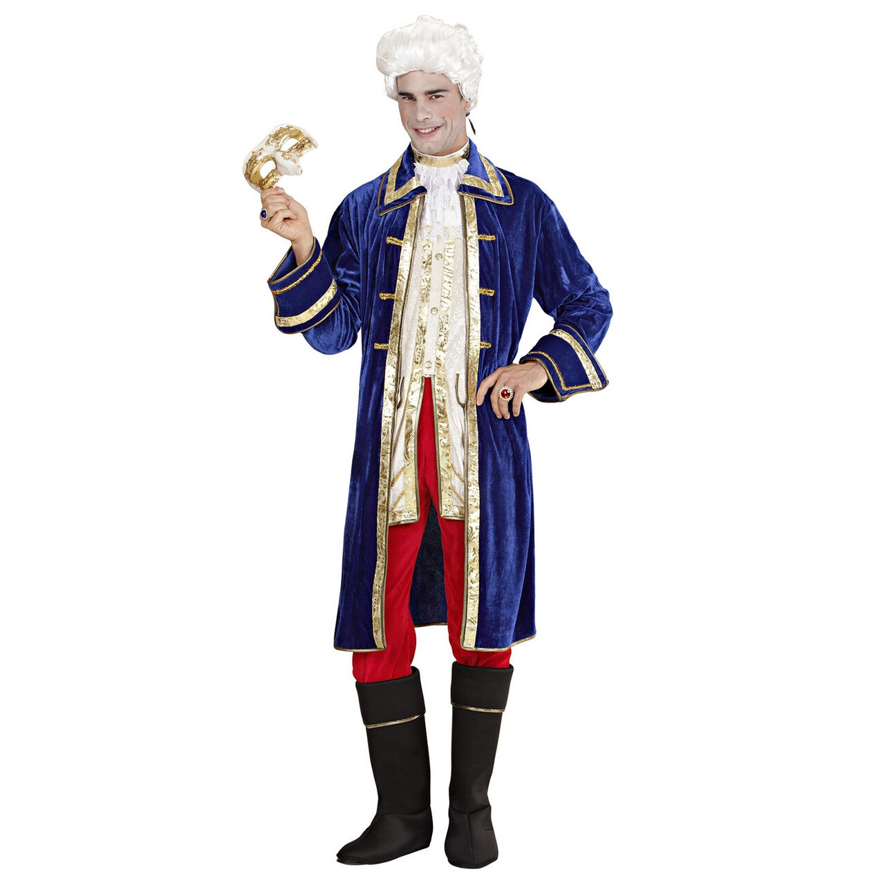 Op deze afbeelding zie je een Kostuums, van het merk Widmann. Giacomo Casanova, Fluweel Kostuum Man