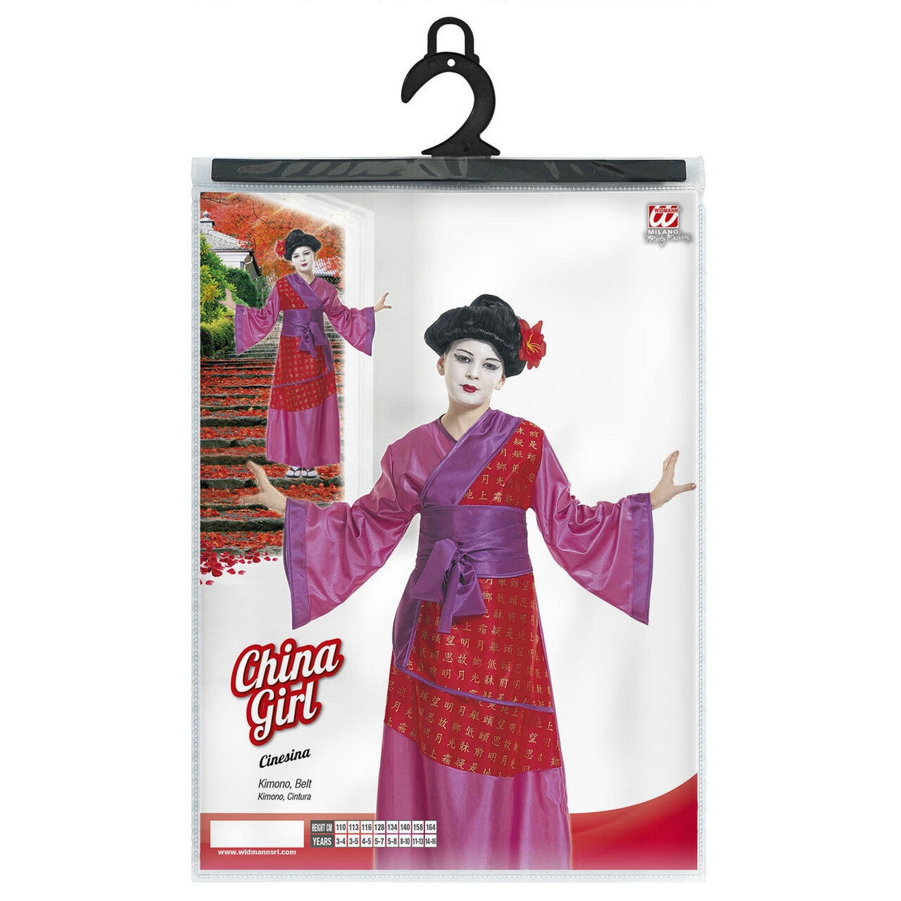 Op deze afbeelding zie je een Kostuums, van het merk Widmann. China Girl Queen Of Geishas Kostuum Meisje