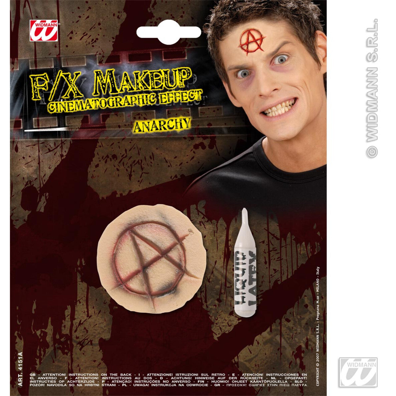 Op deze afbeelding zie je een Accessoires, van het merk Widmann. Anarchie Teken, Professioneel