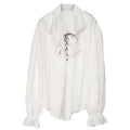 Piratenbluse Weiß Herren