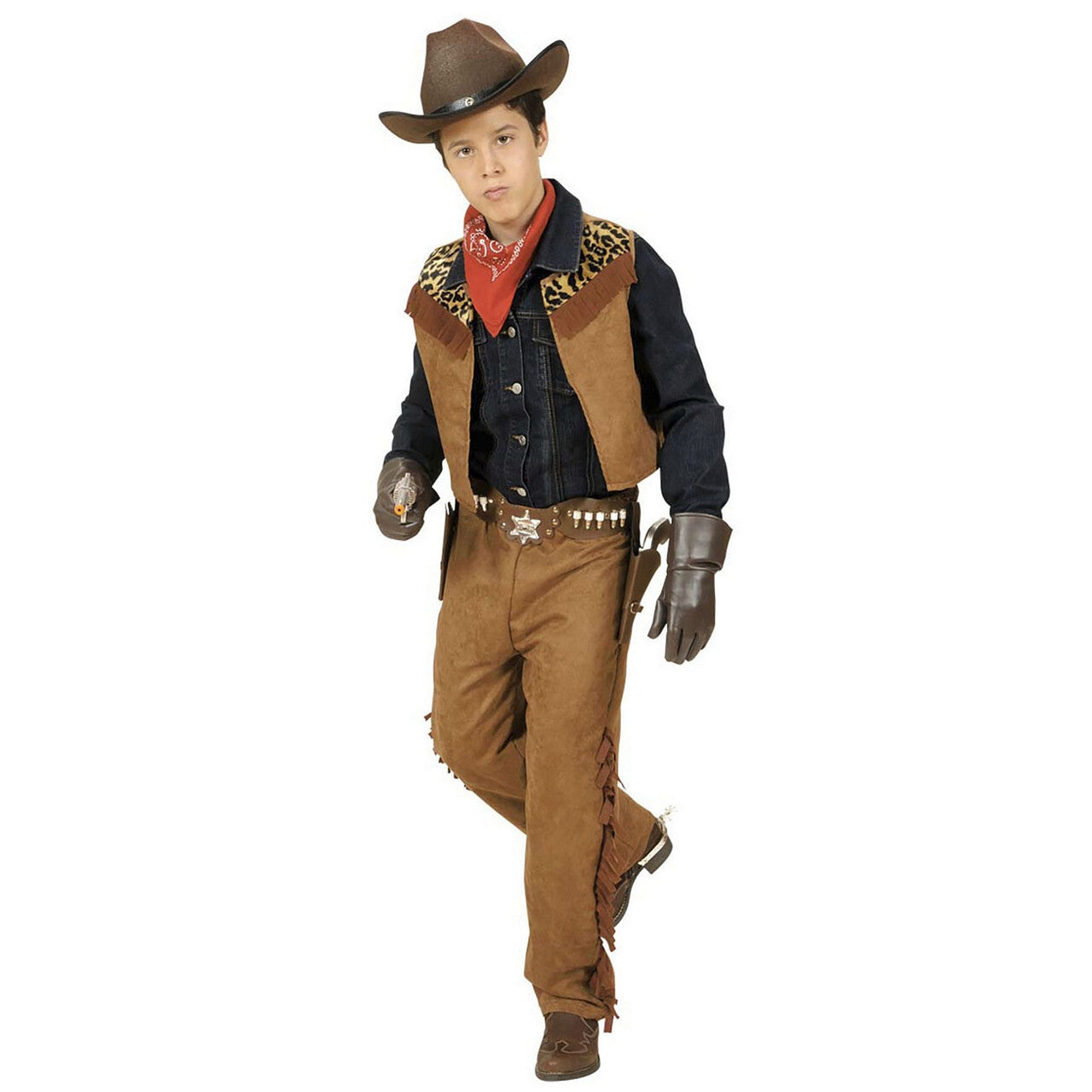 Op deze afbeelding zie je een Kostuums, van het merk Widmann. Cowboy Jongen Desperado Kostuum