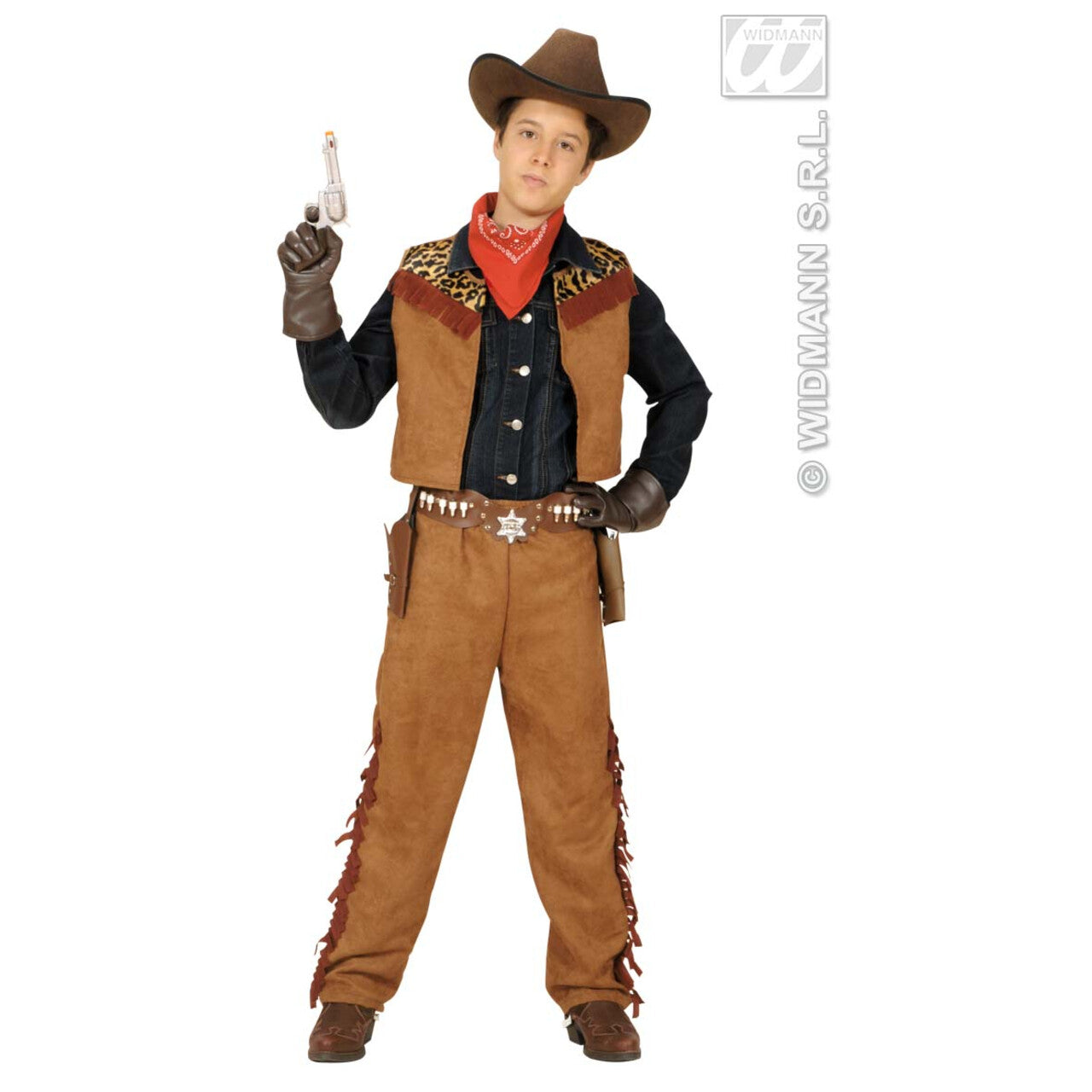 Op deze afbeelding zie je een Kostuums, van het merk Widmann. Cowboy Jongen Desperado Kostuum