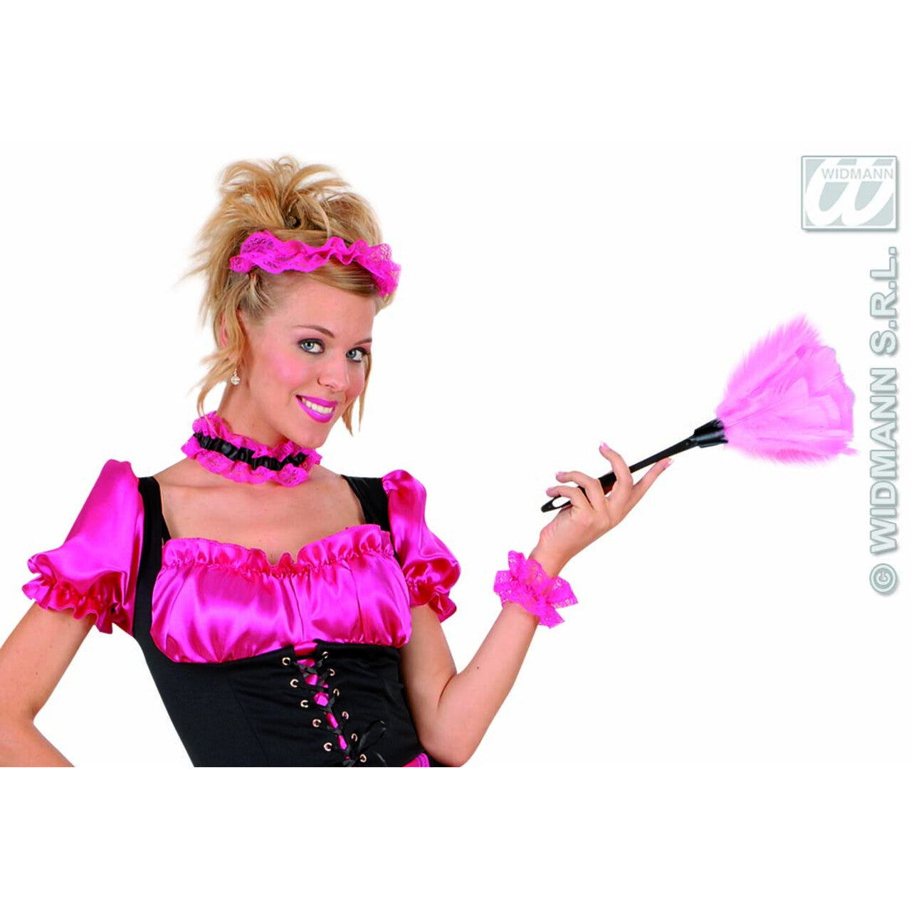 Op deze afbeelding zie je een Accessoires, van het merk Widmann. Veren Duster, Rose