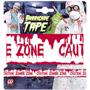 Op deze afbeelding zie je een Decoratie, van het merk Widmann. Afzetlint Zombie Zone, 7,20 Meter Zombie Invasion