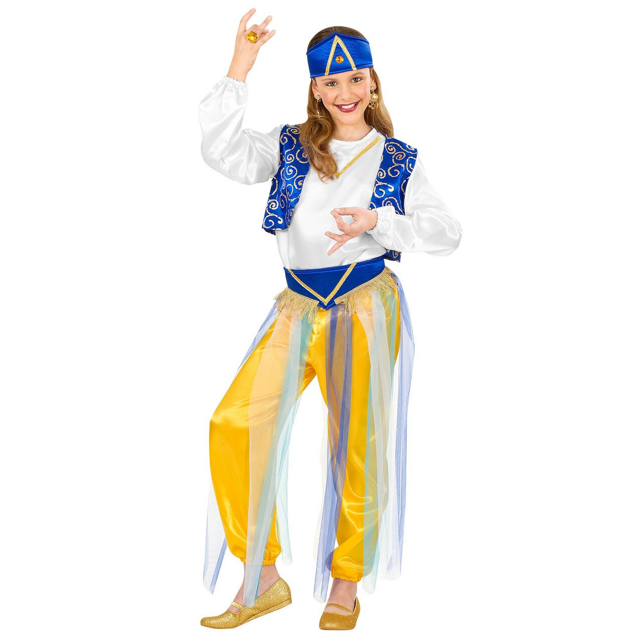Op deze afbeelding zie je een Kostuums, van het merk Widmann. Arabische Prinses Meisje Compleet Kostuum