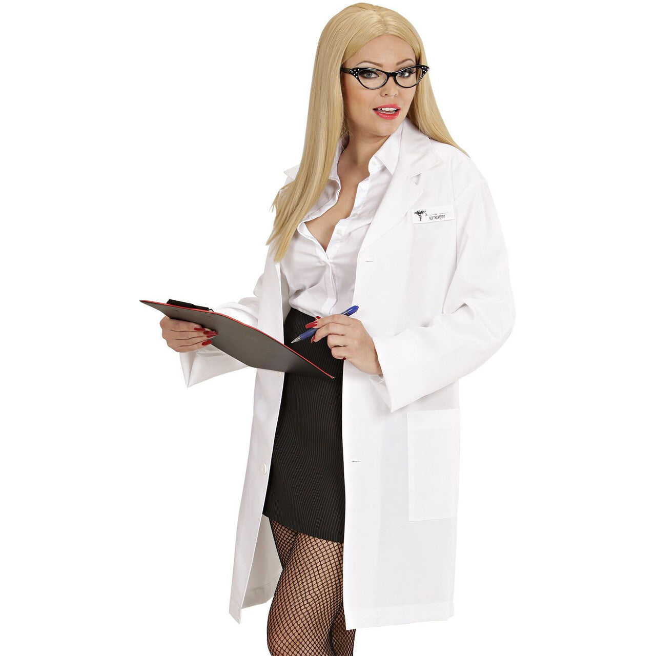Op deze afbeelding zie je een Kostuums, van het merk Widmann. Labjas Sex Therapeut Kostuum