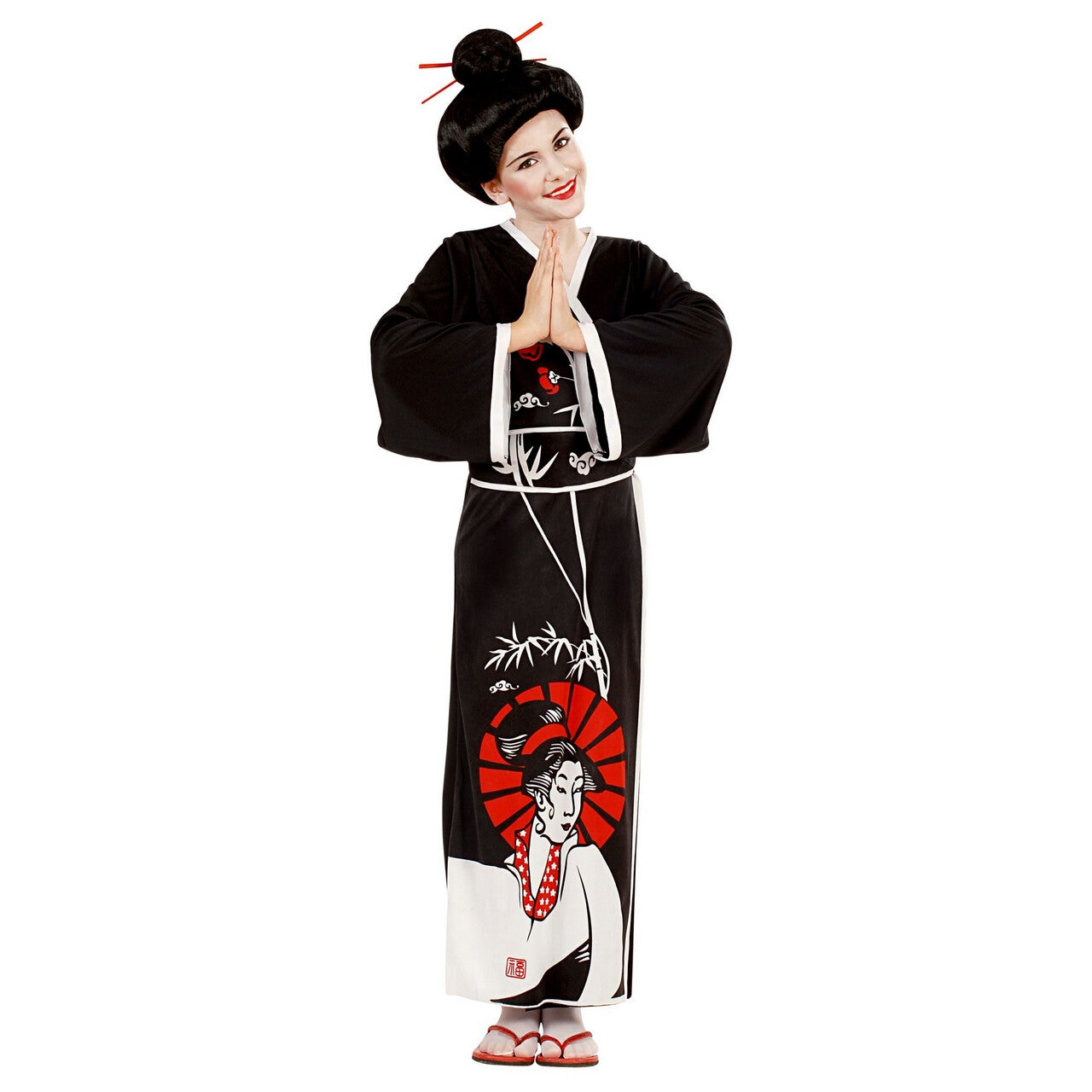 Op deze afbeelding zie je een Kostuums, van het merk Widmann. Traditionele Geisha Kostuum Meisje