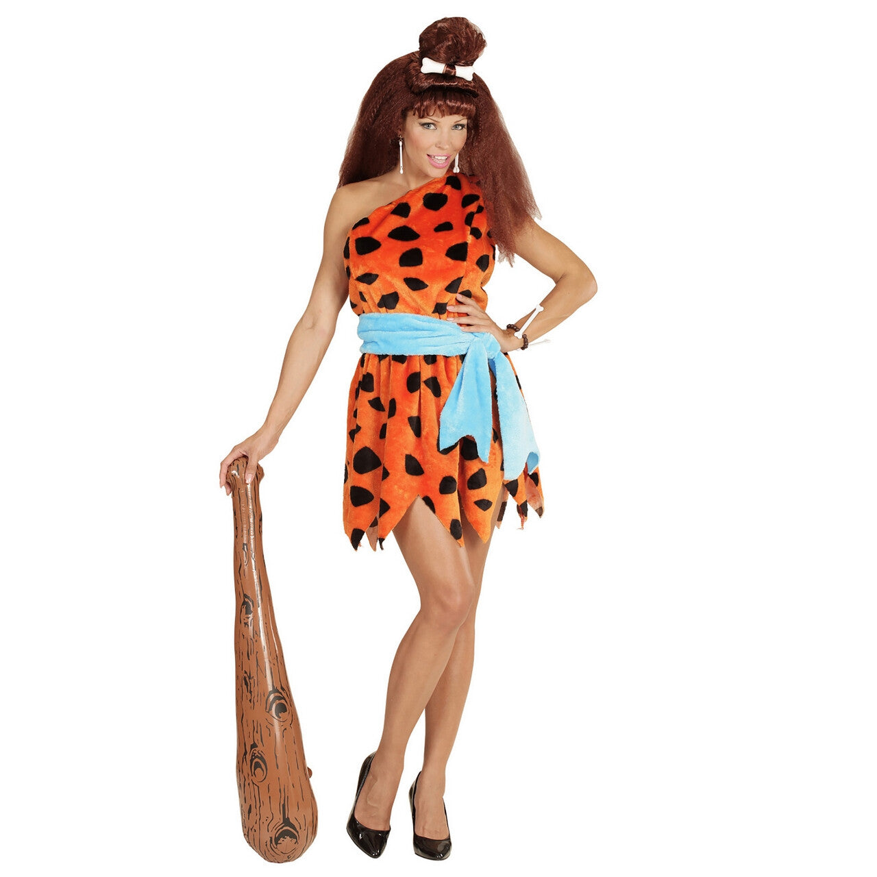Op deze afbeelding zie je een Kostuums, van het merk Widmann. Flintstones Vrouw Stenen Tijdperk Kostuum