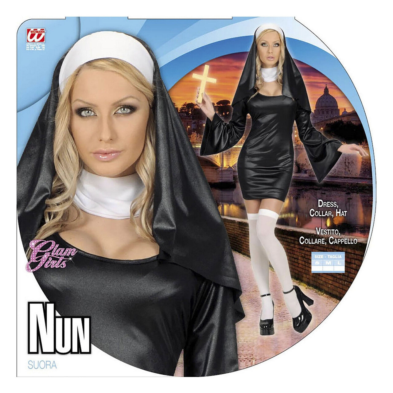 Op deze afbeelding zie je een Kostuums, van het merk Widmann. Sexy Jurk Non Ministry Of Sin Kostuum Vrouw