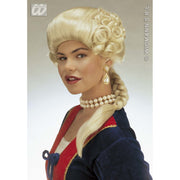 Op deze afbeelding zie je een Accessoires, van het merk Widmann. Pruik, Hertogin Josephine Blond