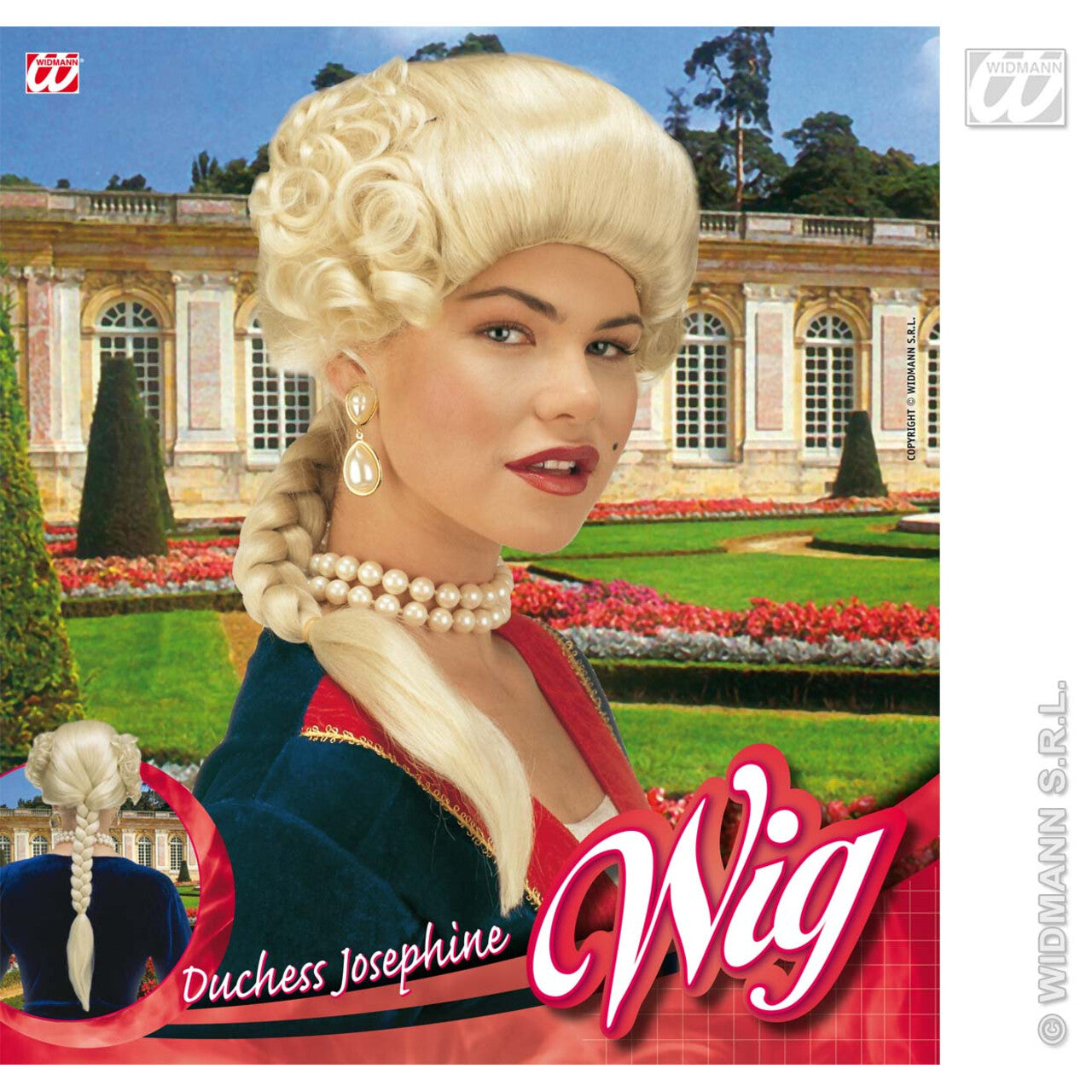 Op deze afbeelding zie je een Accessoires, van het merk Widmann. Pruik, Hertogin Josephine Blond
