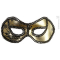 Augenmaske Schwarz-Gold Mit Spitze