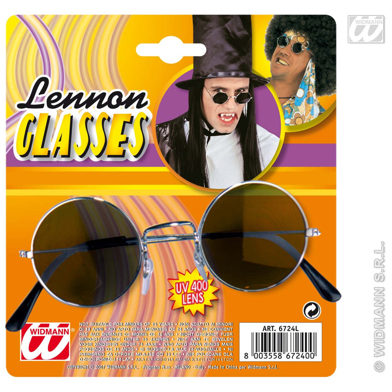Op deze afbeelding zie je een Accessoires, van het merk Widmann. Bril, John Lennon