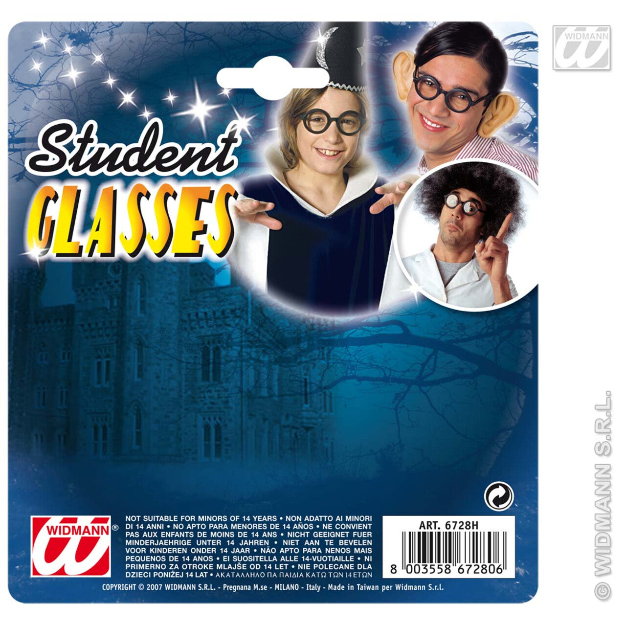Op deze afbeelding zie je een Accessoires, van het merk Widmann. Studentenbril