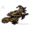 Wanddekoration Hexe Mit Glitzer Gold