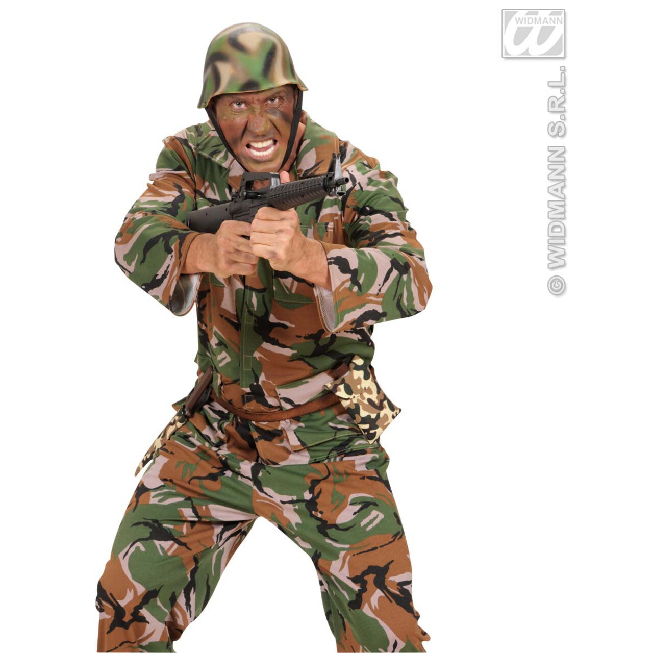 Op deze afbeelding zie je een Accessoires, van het merk Widmann. Dolk In Camouflage Schede