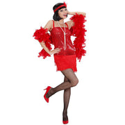 Op deze afbeelding zie je een Kostuums, van het merk Widmann. Enchanting Flapper Jurk Rood Kostuum Vrouw