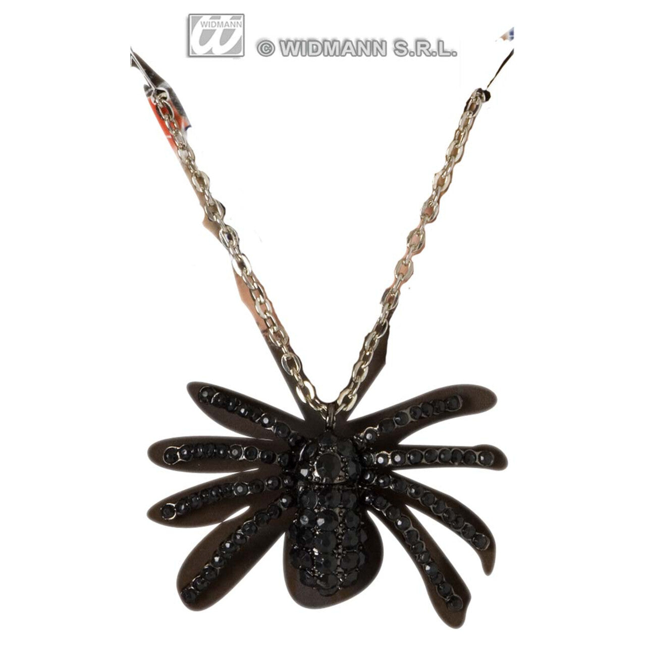 Op deze afbeelding zie je een Accessoires, van het merk Widmann. Zwarte Ketting Met Spin