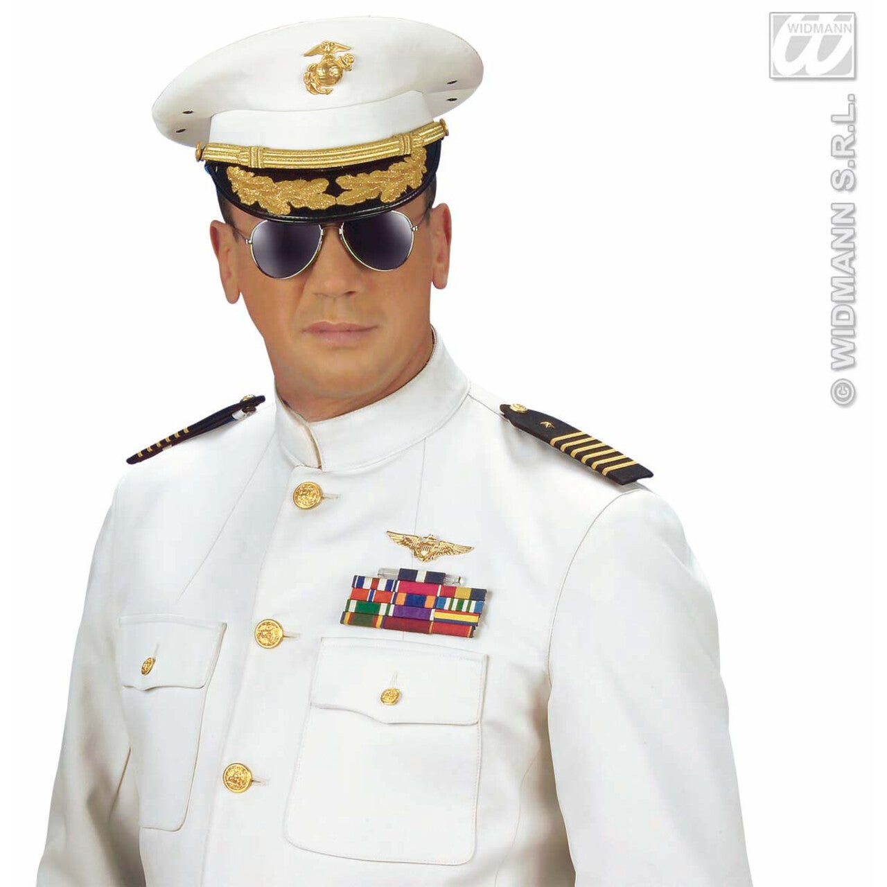 Op deze afbeelding zie je een Accessoires, van het merk Widmann. Broche Goud Vliegenier