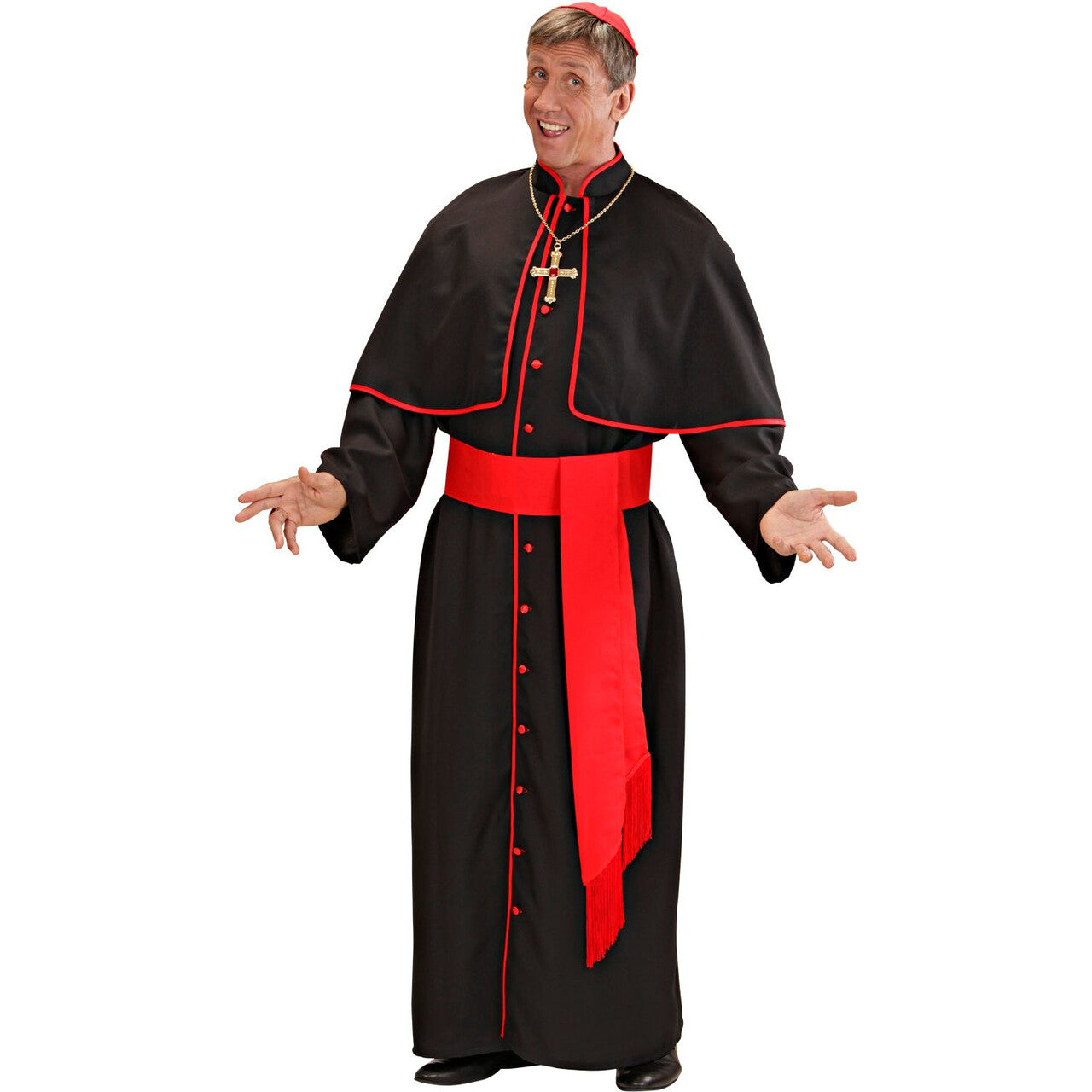 Op deze afbeelding zie je een Kostuums, van het merk Widmann. Kardinaal Luxe St Pieter Kostuum Man