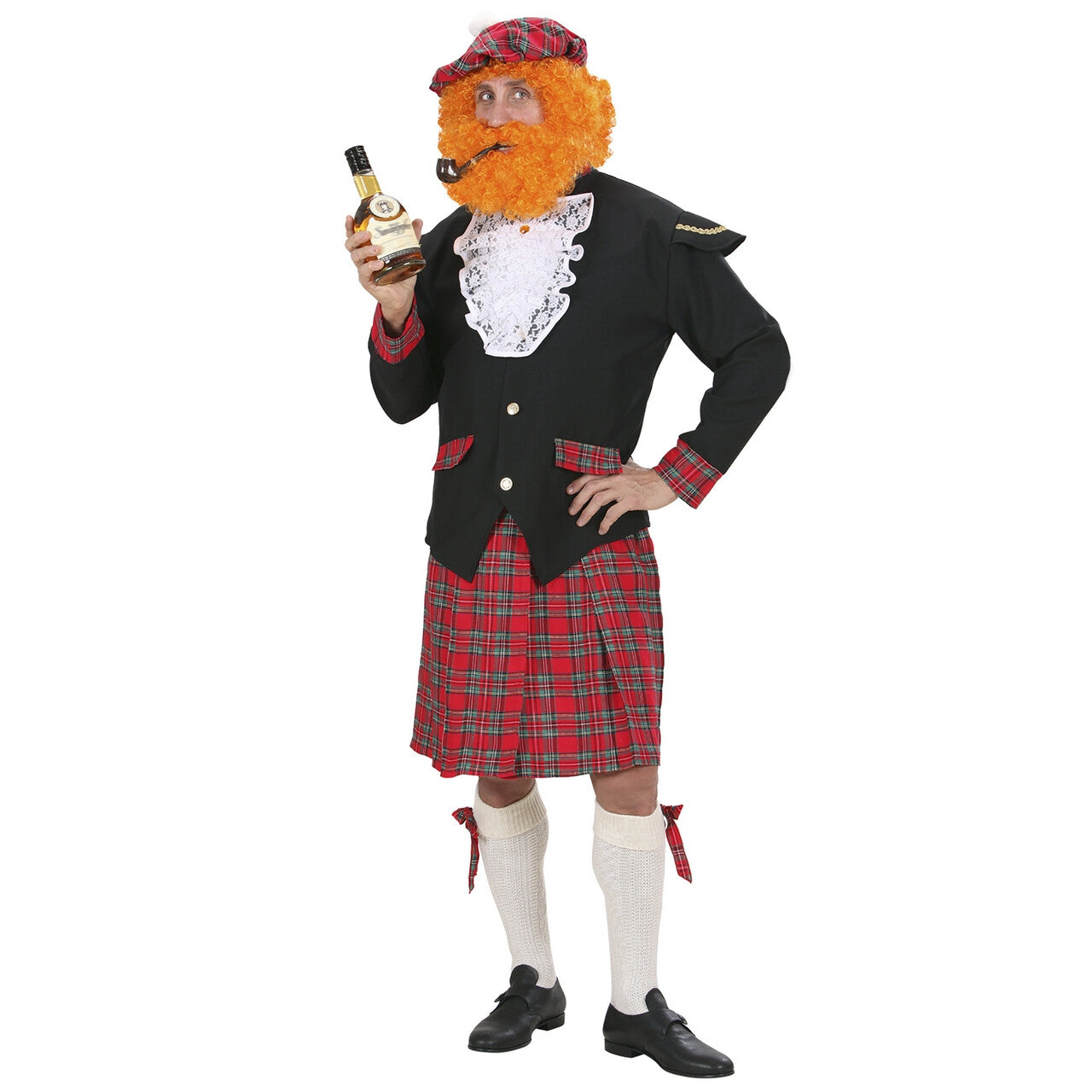 Op deze afbeelding zie je een Kostuums, van het merk Widmann. Schotse Man Highlander Kilt Kostuum