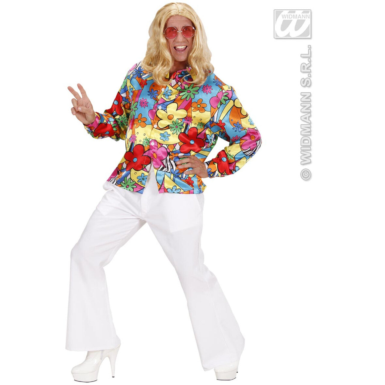 Op deze afbeelding zie je een Kostuums, van het merk Widmann. Hippie Shirt Man