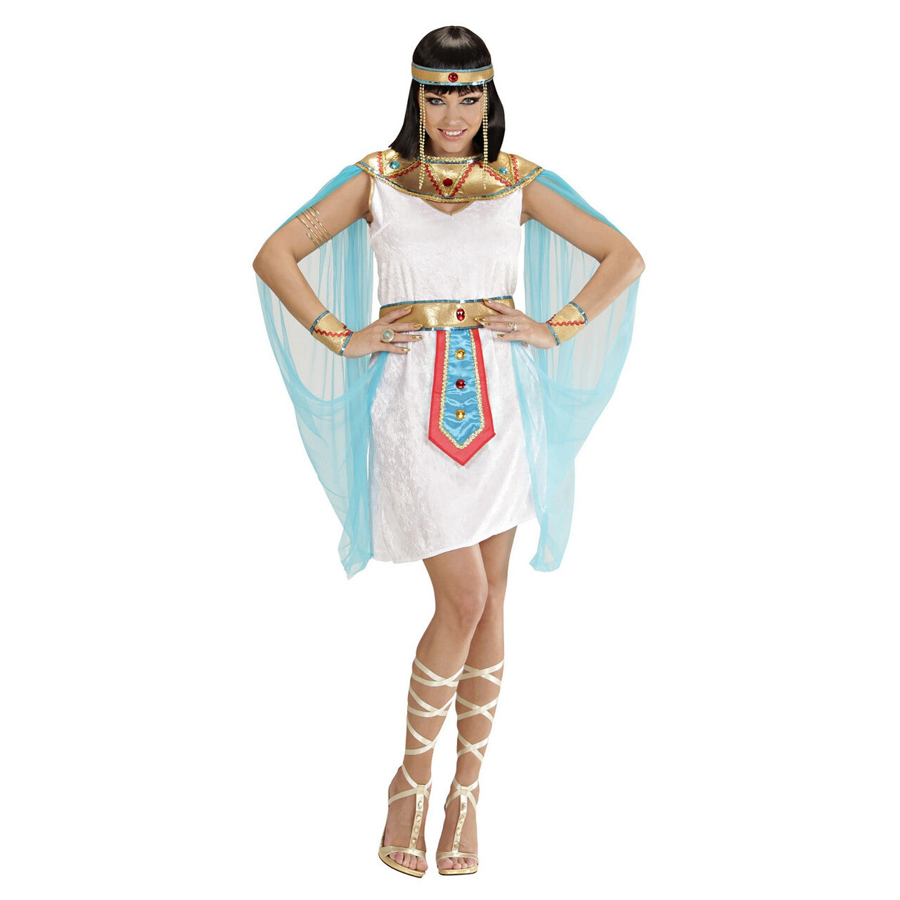 Op deze afbeelding zie je een Kostuums, van het merk Widmann. Egyptische Koningin Lady Of The Pyramids Kostuum Vrouw