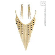 Op deze afbeelding zie je een Accessoires, van het merk Widmann. Ketting En Oorring Set Neferitti