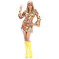 Hippie Mädchen Retro-Outfit Damenkostüm Kostüm