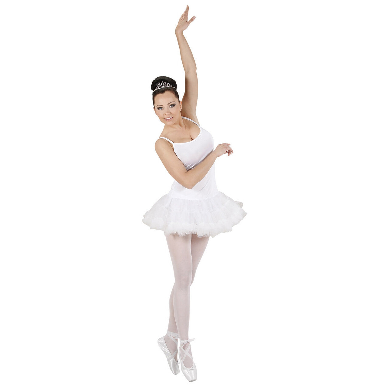 Op deze afbeelding zie je een Kostuums, van het merk Widmann. Klassieke Prima Ballerina Wit Kostuum Vrouw