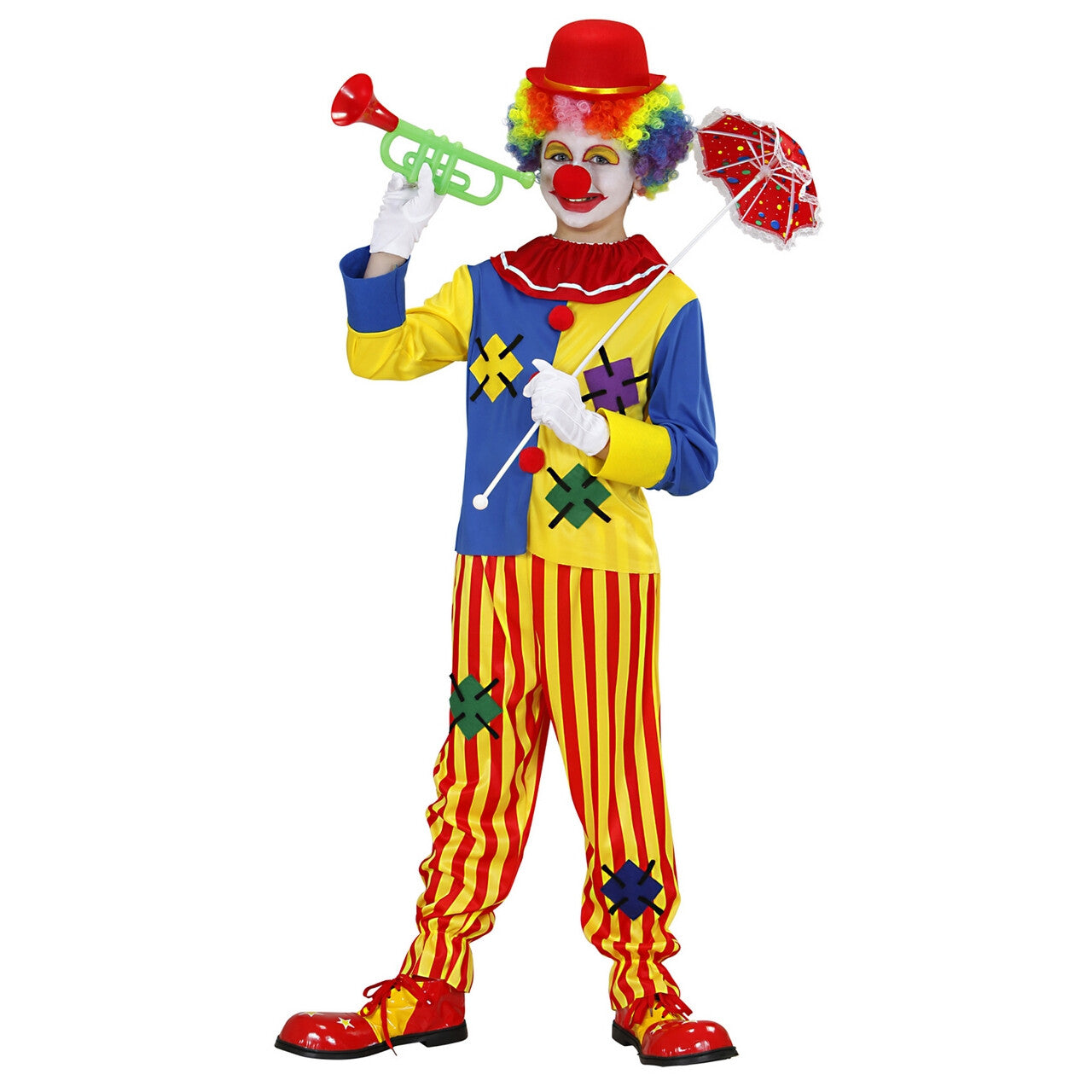 Op deze afbeelding zie je een Kostuums, van het merk Widmann. Circus Clown Kind Kostuum Jongen