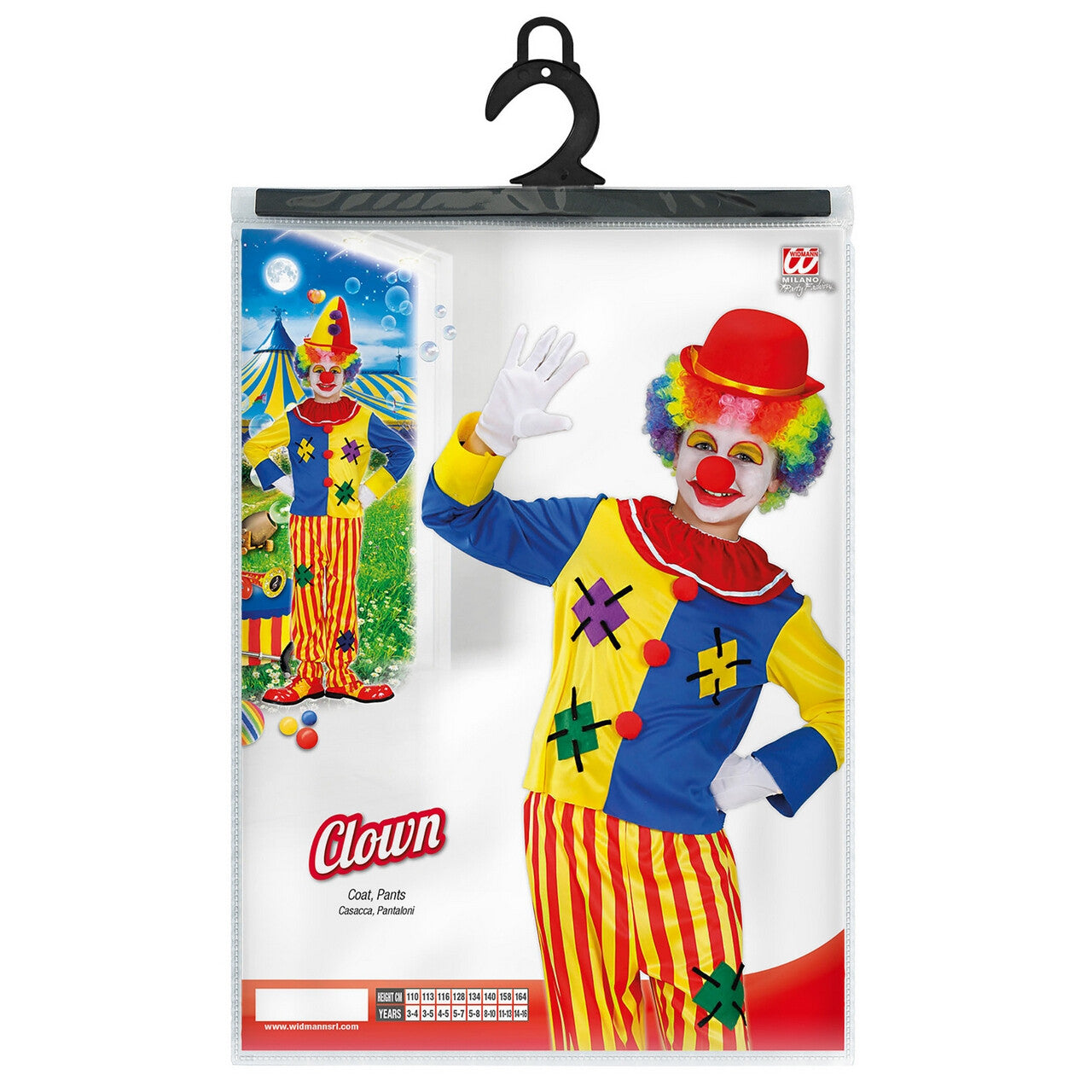 Op deze afbeelding zie je een Kostuums, van het merk Widmann. Circus Clown Kind Kostuum Jongen