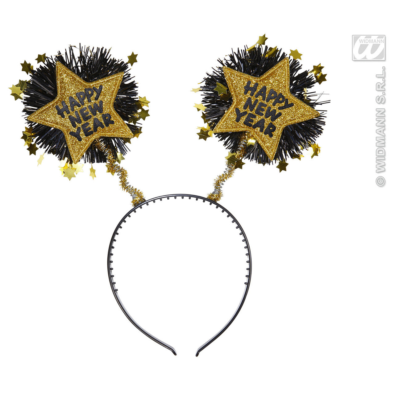 Op deze afbeelding zie je een Accessoires, van het merk Widmann. Bopper En Broche Happy New Year Goud