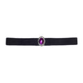 Samt-Halsband Mit Violettem Stein