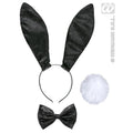 Glitzerndes Bunny-Set Schwarz