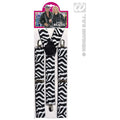 Zebra Hosenträger Schwarz-Weiß