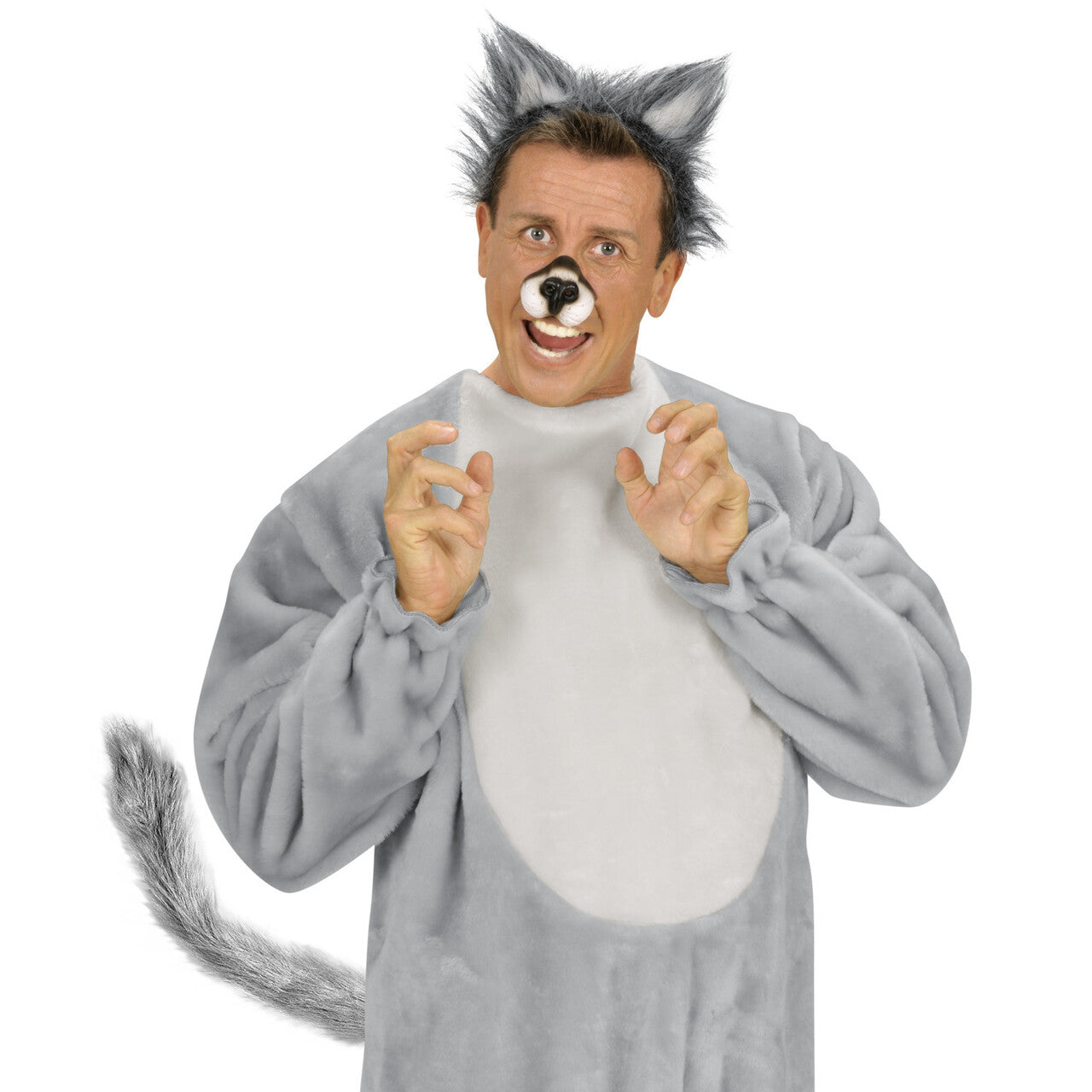 Op deze afbeelding zie je een Accessoires, van het merk Widmann. Pluche Staart Grijs