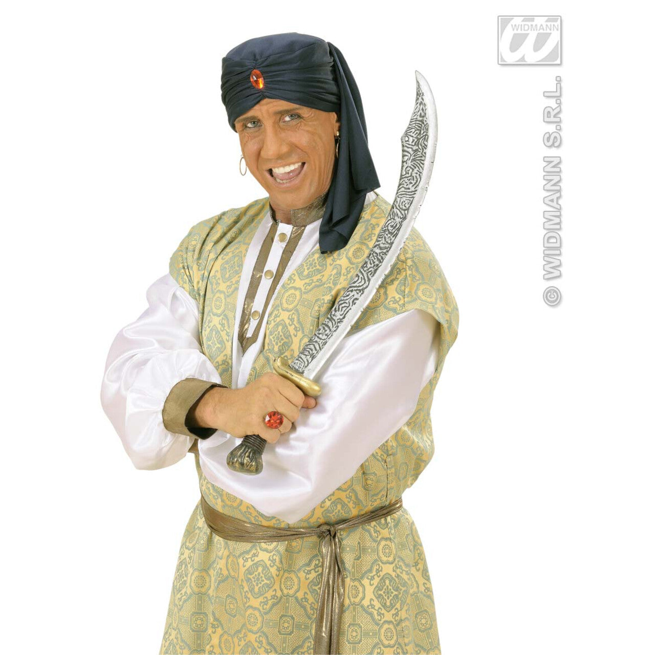 Op deze afbeelding zie je een Accessoires, van het merk Widmann. Gebogen Zwaard 72 Centimeter