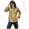 Holografisches Glitzerhemd Gold Herren