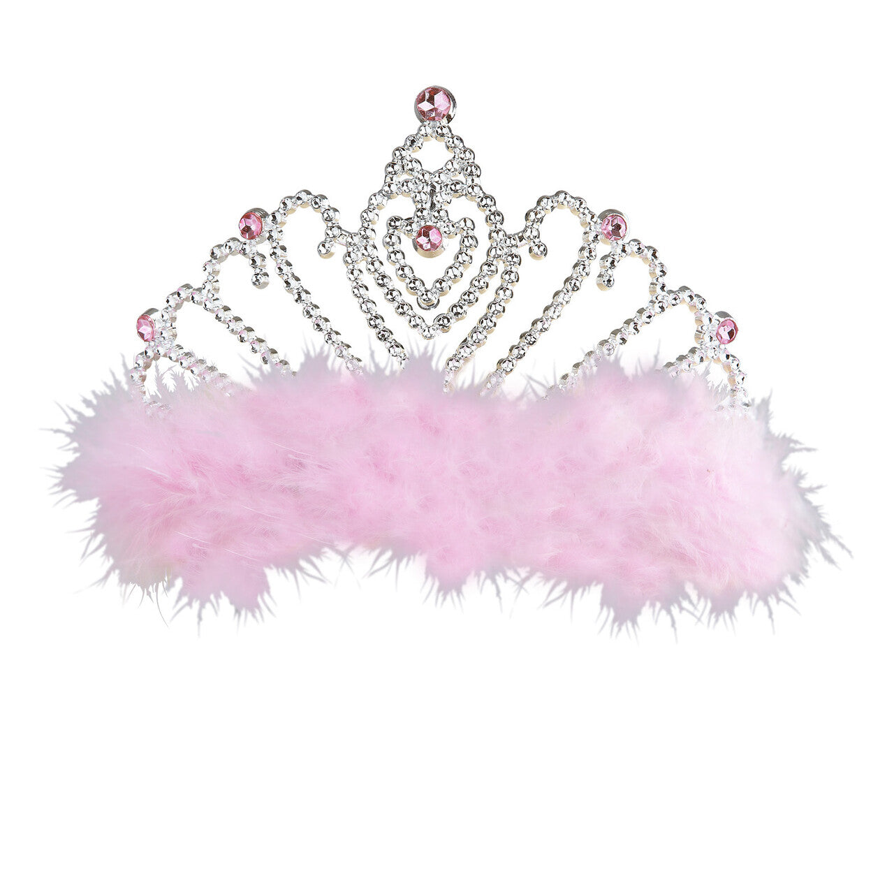 Op deze afbeelding zie je een Accessoires, van het merk Widmann. Prinsessen Tiara Met Rose Marabou