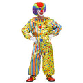 Farbenfroher Clown-Overall -Kostüm für Erwachsene Unisex Kostüm